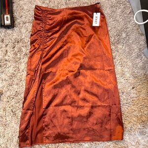 Cider Asymmetrical Skirt in Rich Rust